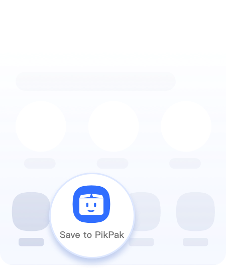 系统分享菜单中的 Save to PikPak 入口